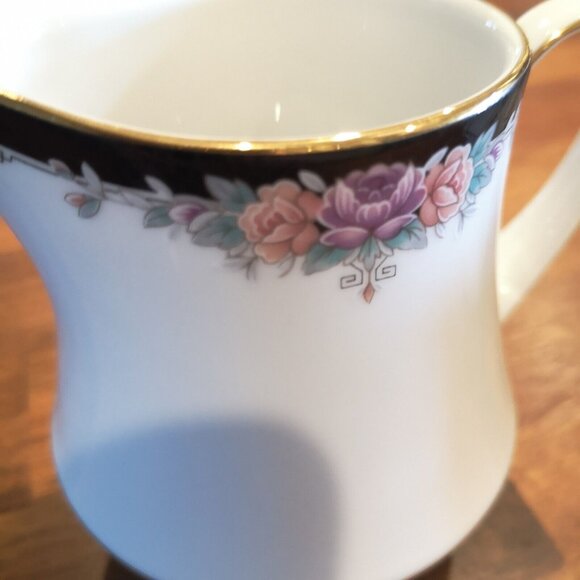 Noritake Legendary Belle Empress Sugar Bowl With Lid And Creamer Milk Jug Mint - Picture 4 of 15